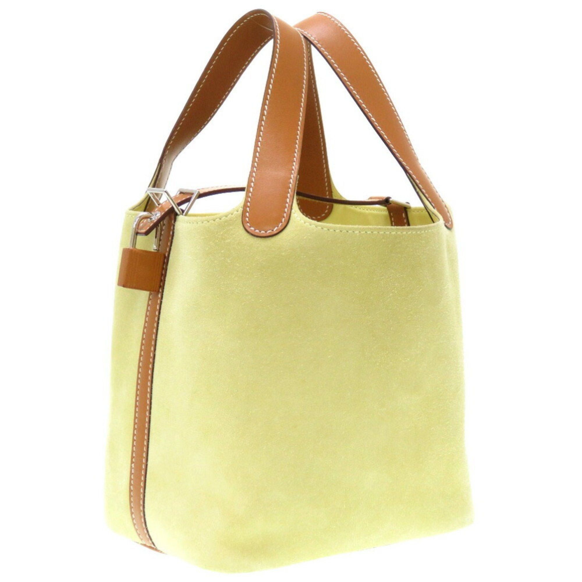 image of Hermes Picotan Lock Touch Pm Dobris Butler Jaune Poussin Natural A Stamp [Made In 2017] Handbag 002