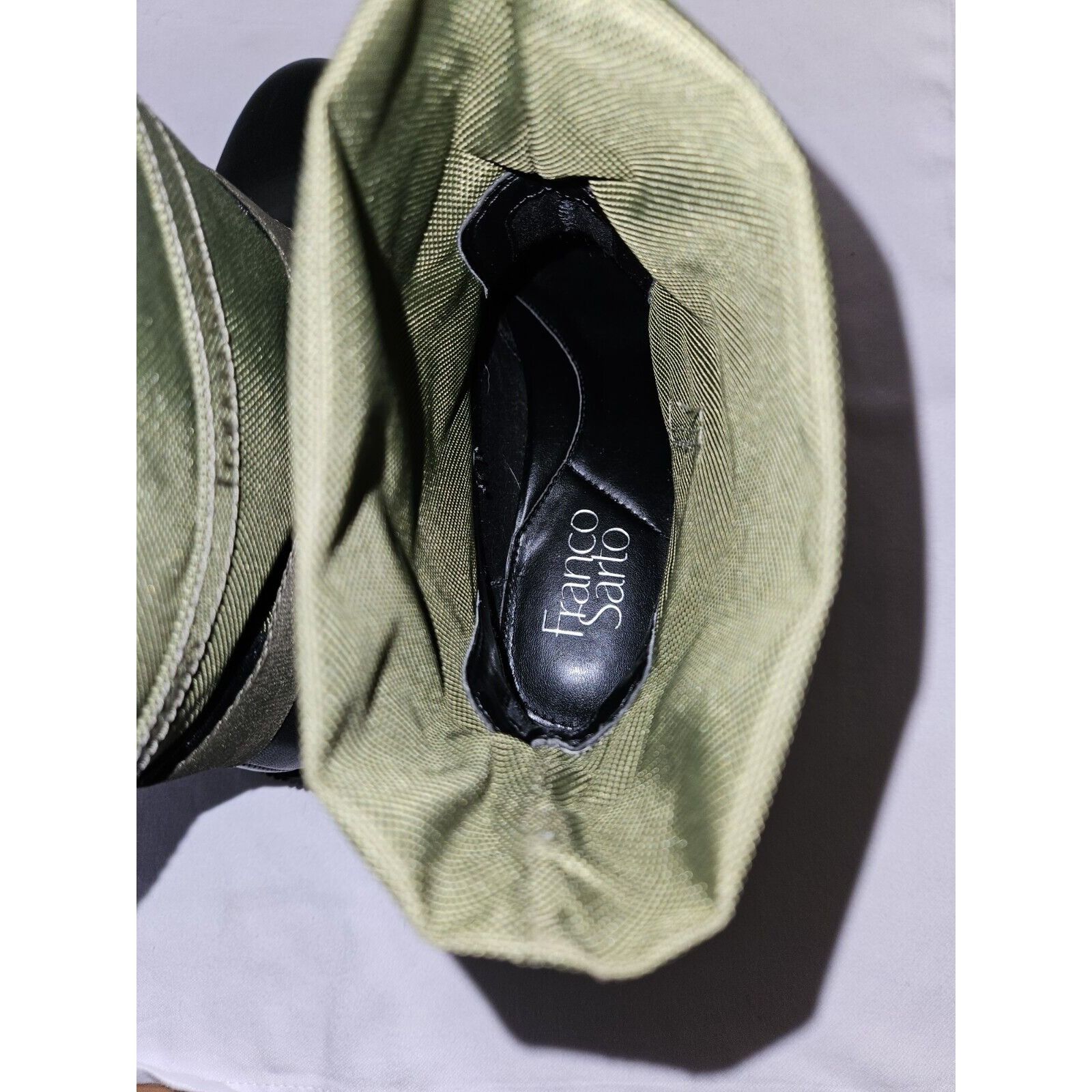 Franco Sarto Franco Sarto Leather Ankle Boots Womens 5 M Green Nylon Jan Size US 5 / IT 35 - 12 Thumbnail