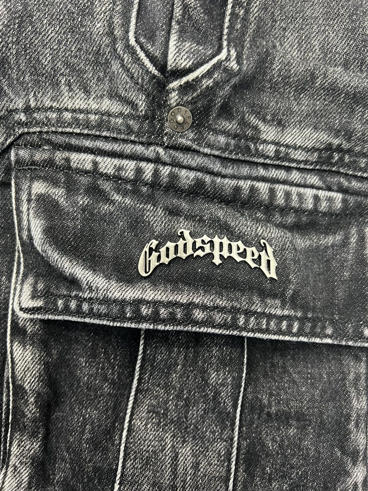 Godspeed Godspeed Octagon Cargo Denim Shorts Size US 38 / EU 54 - 3 Thumbnail