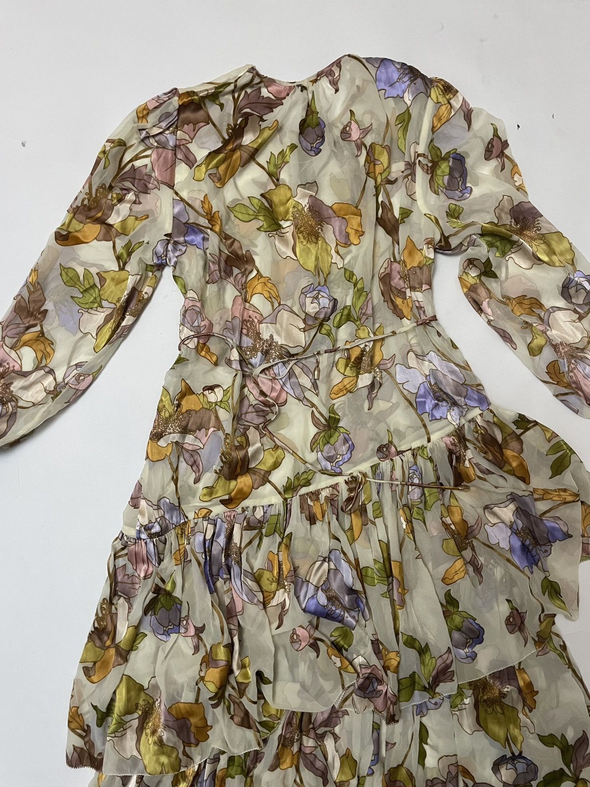 Zimmermann Floral silk Zimmermann midi dress puffed sleeves flounces Size M / US 6-8 / IT 42-44 - 3 Thumbnail