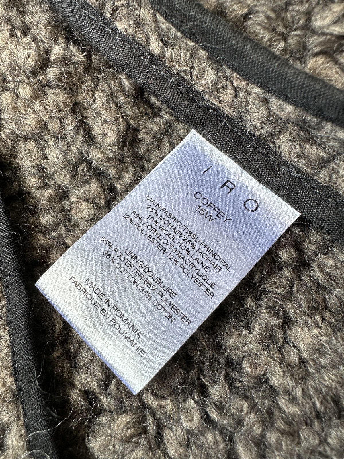 Iro IRO Coffey Jacket Mohair Fringe Trim Shaggy Open Front Boho Size S / US 4 / IT 40 - 12 Thumbnail