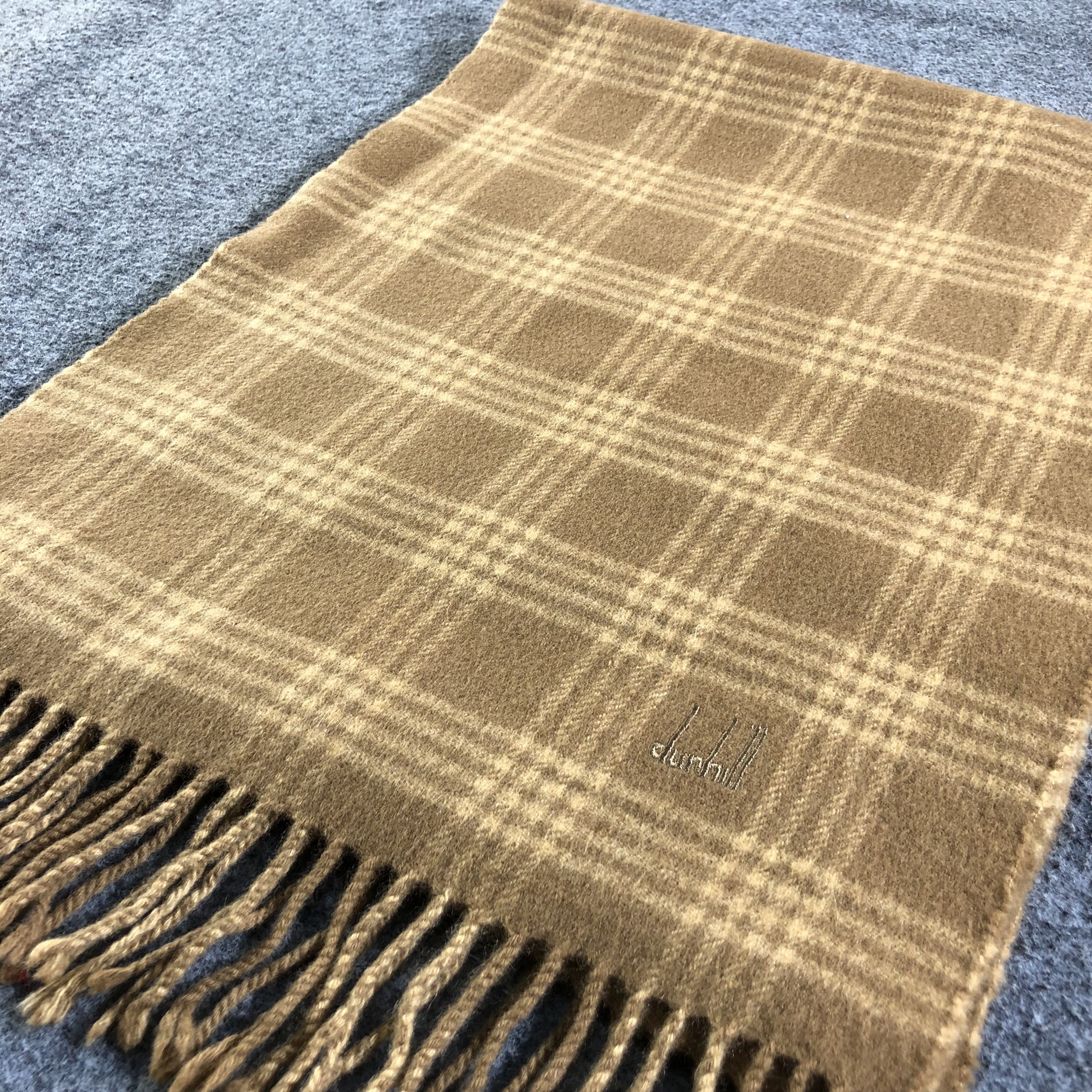 Alfred Dunhill Dunhill Tartan Cashmere Scarf Muffler V1805 Size ONE SIZE - 3 Thumbnail