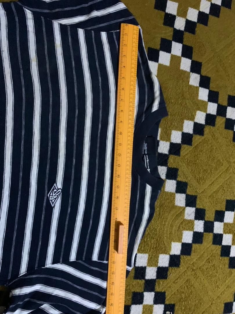 Japanese Brand e30 RARE SOUL BREAK stripe black/white strip T SHIRT Size US L / EU 52-54 / 3 - 5 Thumbnail