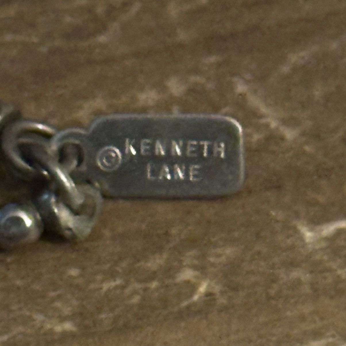 Kenneth Jay Lane × Vintage Vintage Kenneth Lane silver bar teardrop pendant necklace Size ONE SIZE - 5 Thumbnail