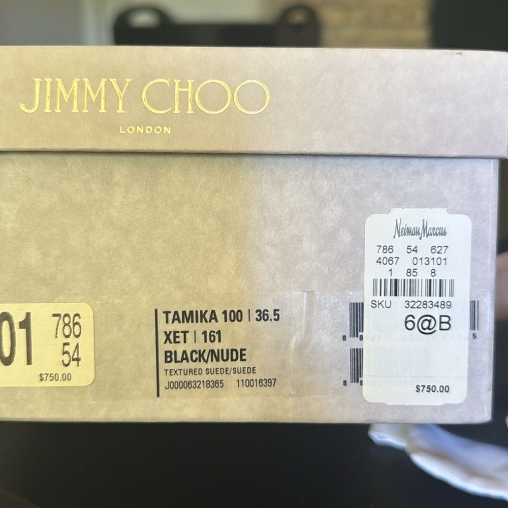 Jimmy Choo Jimmy Choo Tamika Black/Nude Textured Suede Heels. With box Size US 6.5 / IT 36.5 - 7 Thumbnail
