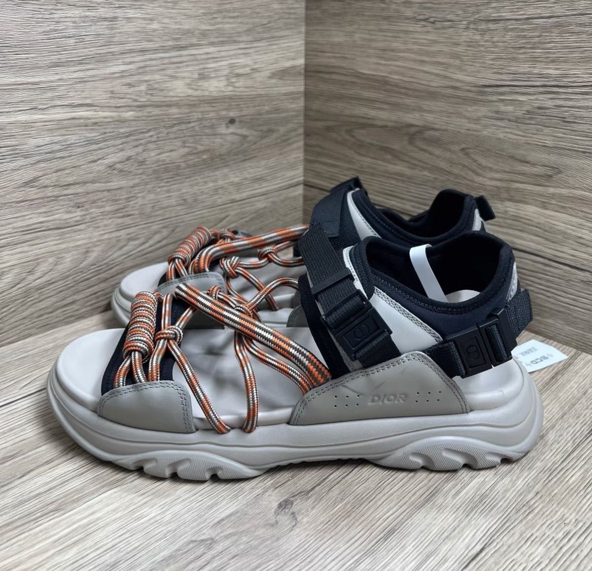 Dior Dior H-Town Brown and Black Sandals J41 Size US 10 / EU 43 - 1 Thumbnail