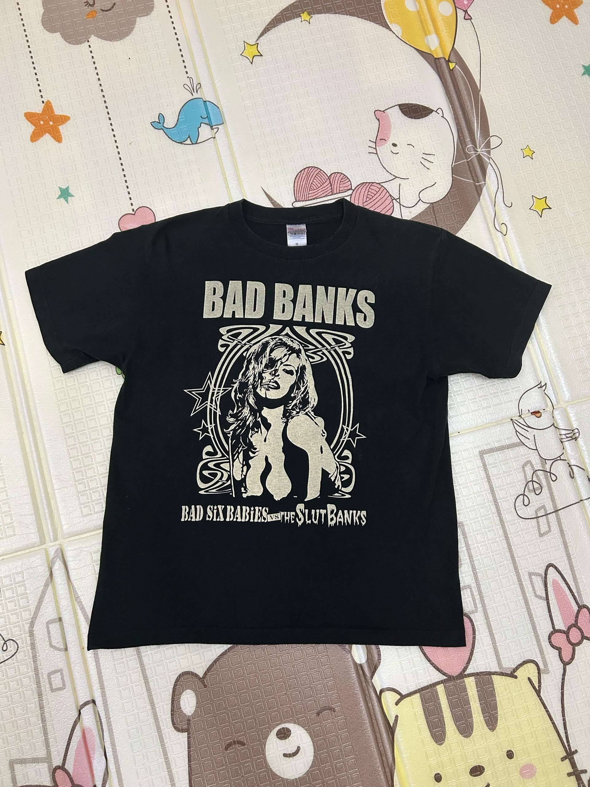 Japanese Brand 💥Crazy Rare Design Bad Banks Tees Size US M / EU 48-50 / 2 - 1 Thumbnail