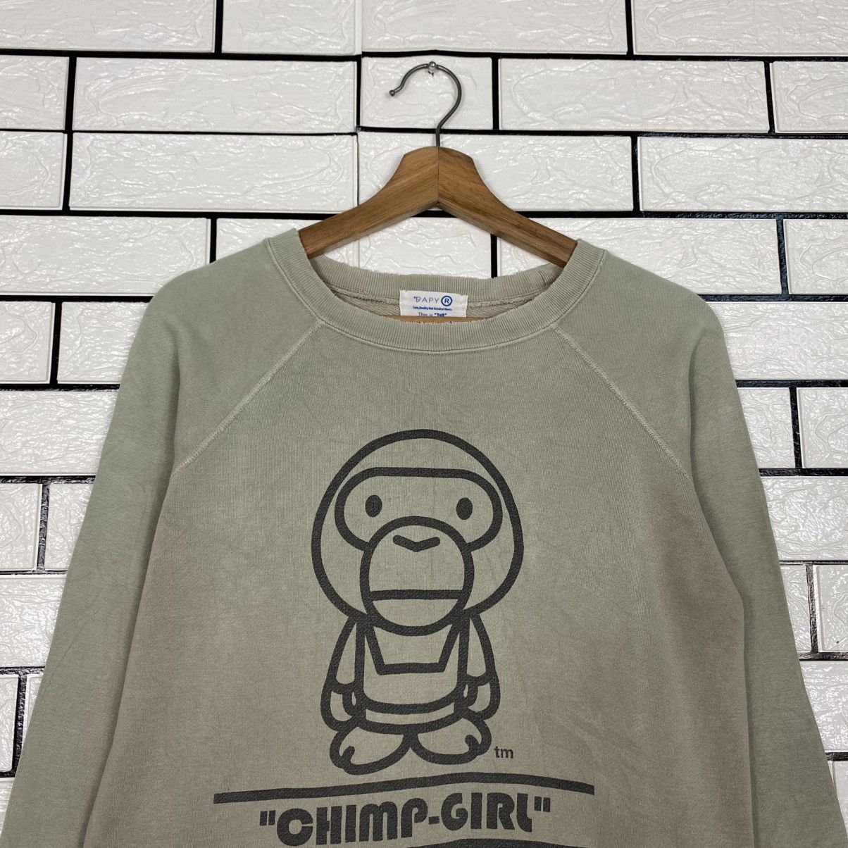 Bape 📌Vintage Cropped Sweatshirt Bathing Ape Big Logo Size M / US 6-8 / IT 42-44 - 4 Thumbnail