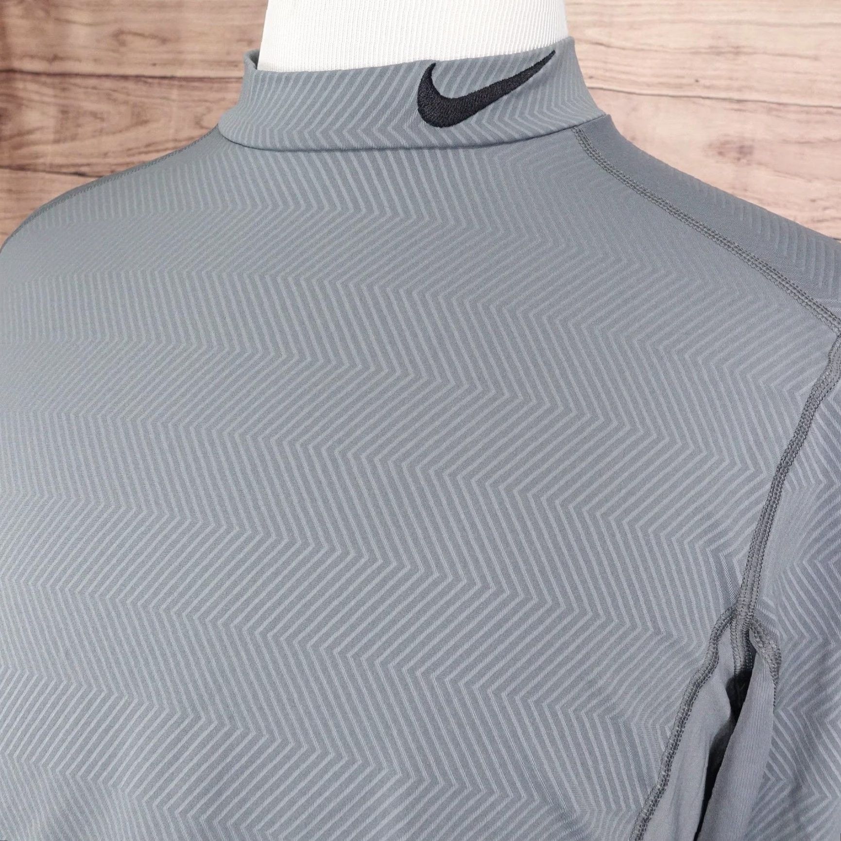 Nike Nike Pro Dri-FIT Shirt Mens Large Gray Long Sleeve Fitted Athletic Training Top Size US L / EU 52-54 / 3 - 2 Thumbnail