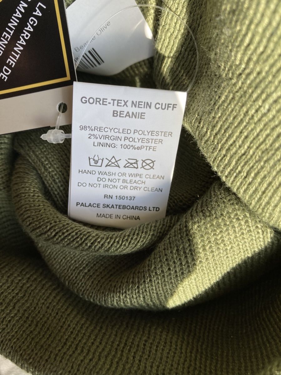 Palace Palace Gore-Tex Nein Cuff Beanie Olive Size ONE SIZE - 6 Thumbnail