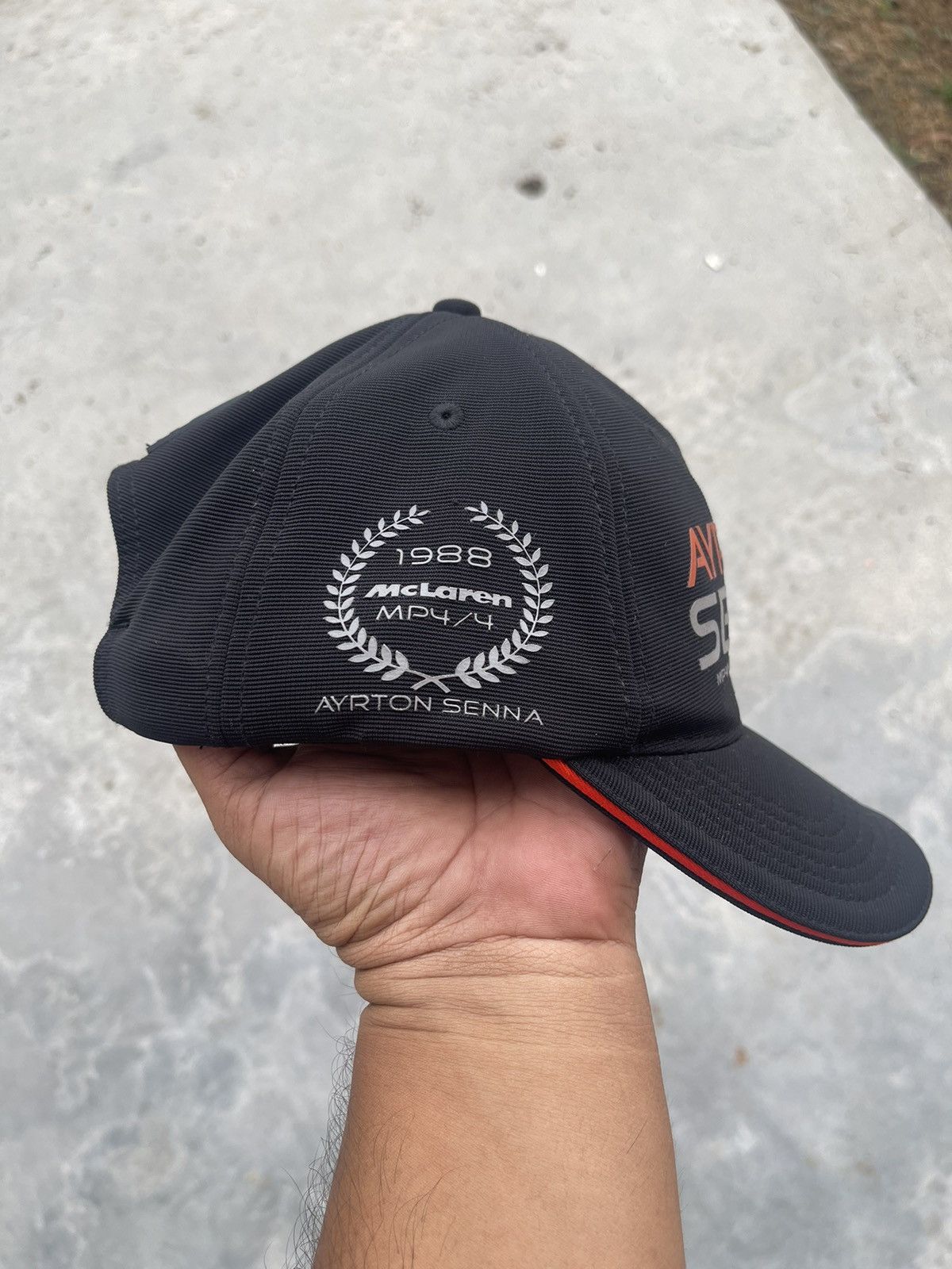 Sports Specialties × Vintage Vintage McLaren Team Cap Ayrton Senna Mercedes Benz BMW Audì Size ONE SIZE - 3 Thumbnail
