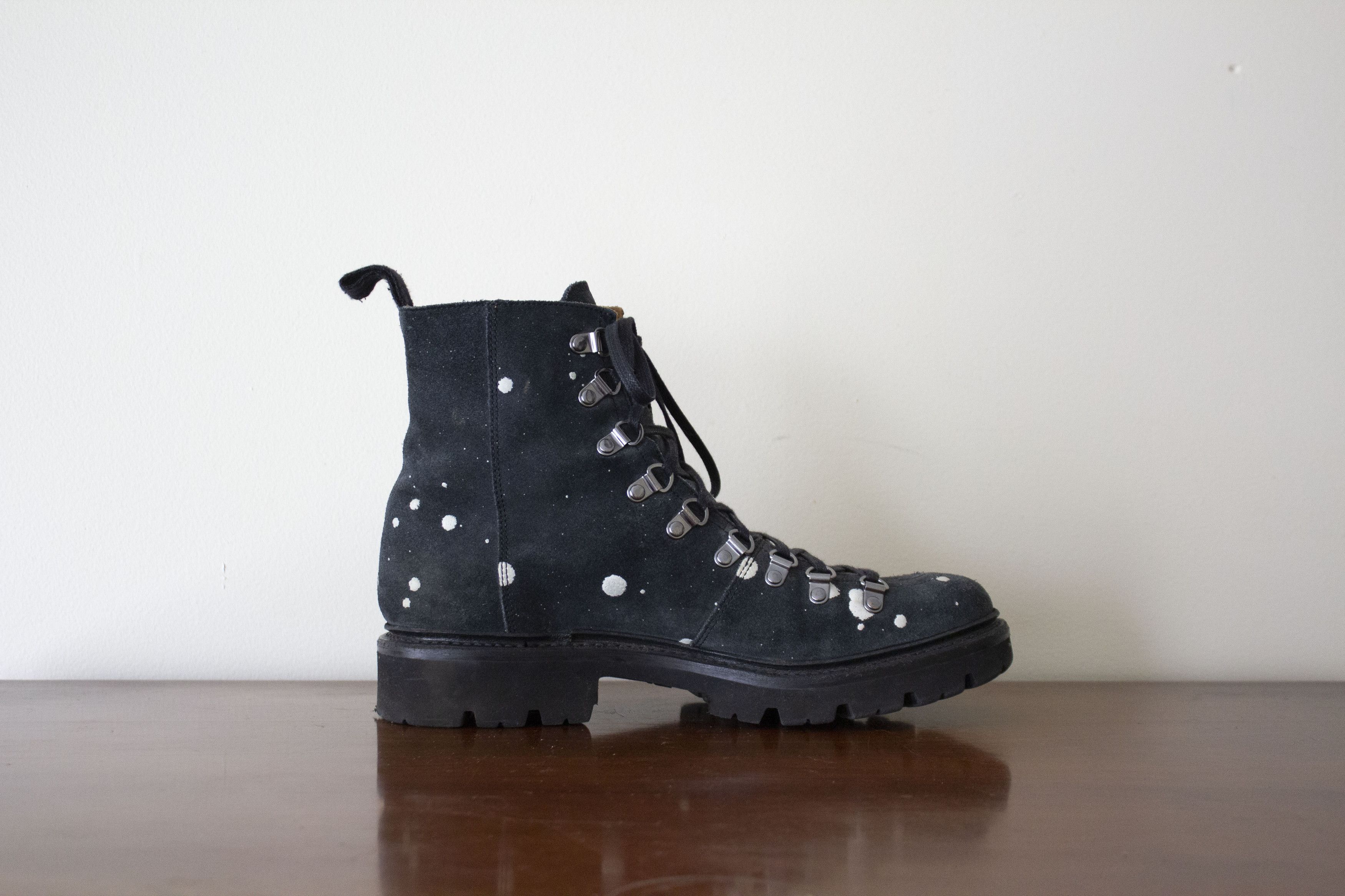 Grenson Grenson Paint Splatter Blue Suede Nanette Hiker Boot Size US 10 / IT 40 - 9 Thumbnail