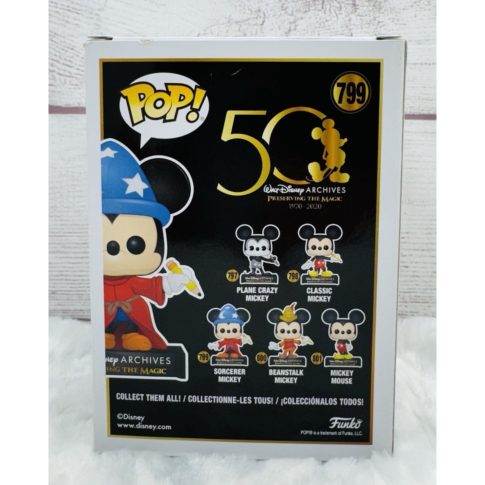 Disney Funko Pop! Mickey Mouse Sorcerer Fantasia Archives Vinyl Fig Size ONE SIZE - 3 Thumbnail