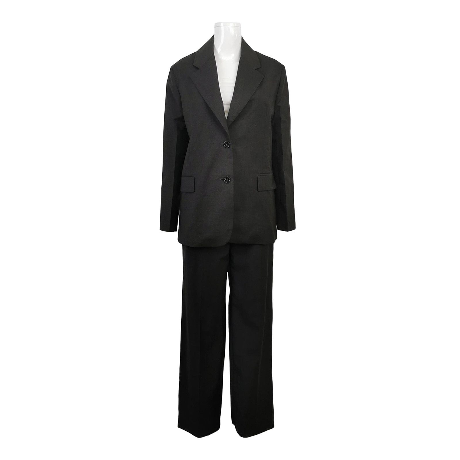 Prada Prada Black Wool Long Sleeve Suit Set - dmc Size S / US 4 / IT 40 - 1 Thumbnail