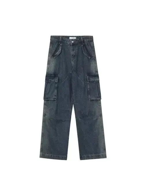 VIBE Vintage washed pocket cargo jeans Size US 32 / EU 48 - 4 Thumbnail