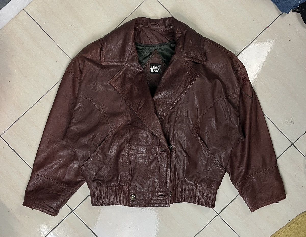 Genuine Leather × Vera Pelle × Vintage Stran Idea Vintage Vera Pelle Made in Italy Size US M / EU 48-50 / 2 - 3 Thumbnail