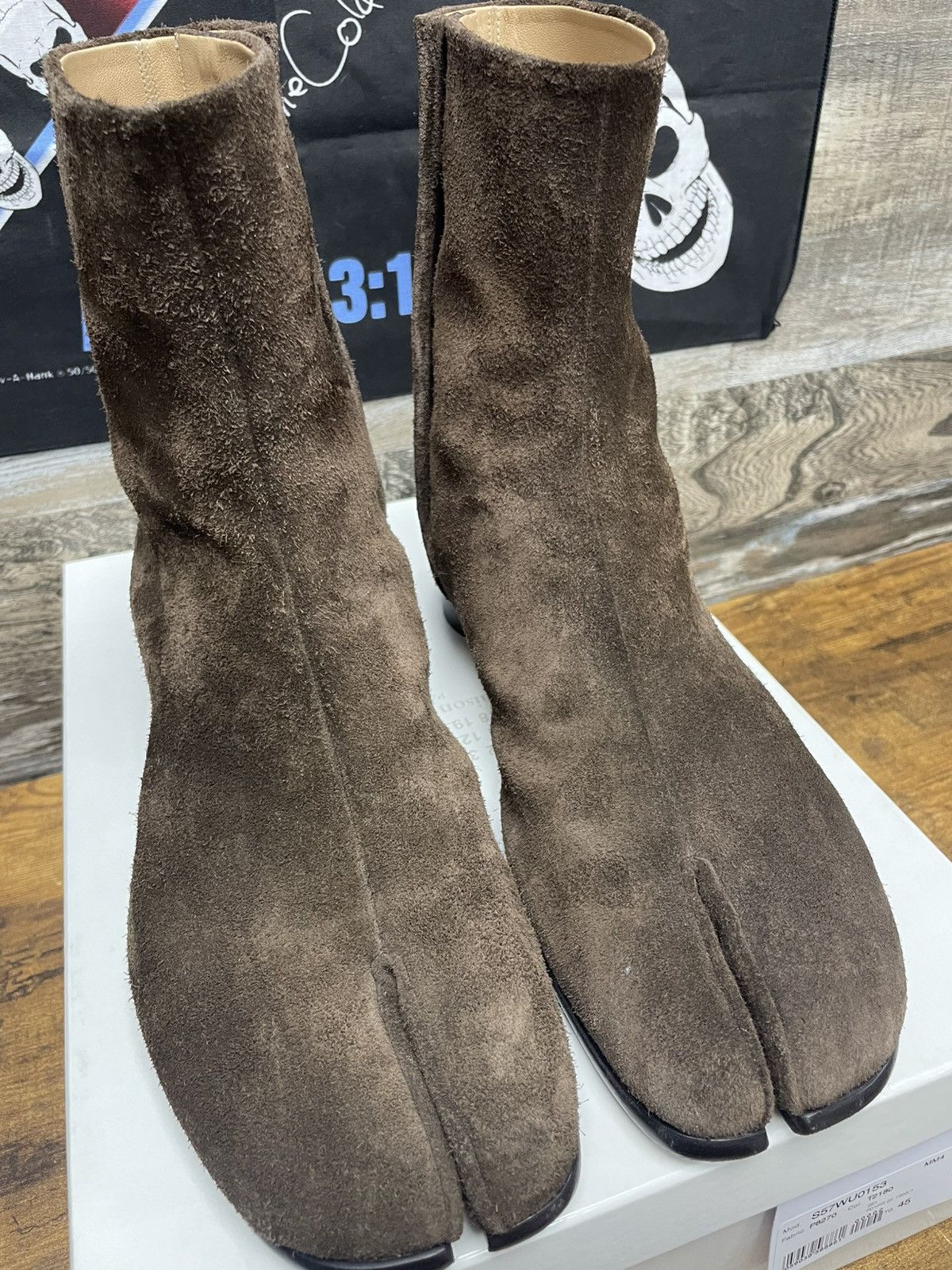 Maison Margiela 45/12-Maison Margiela Brown Suede Heel Boot Size US 12 / EU 45 - 6 Thumbnail