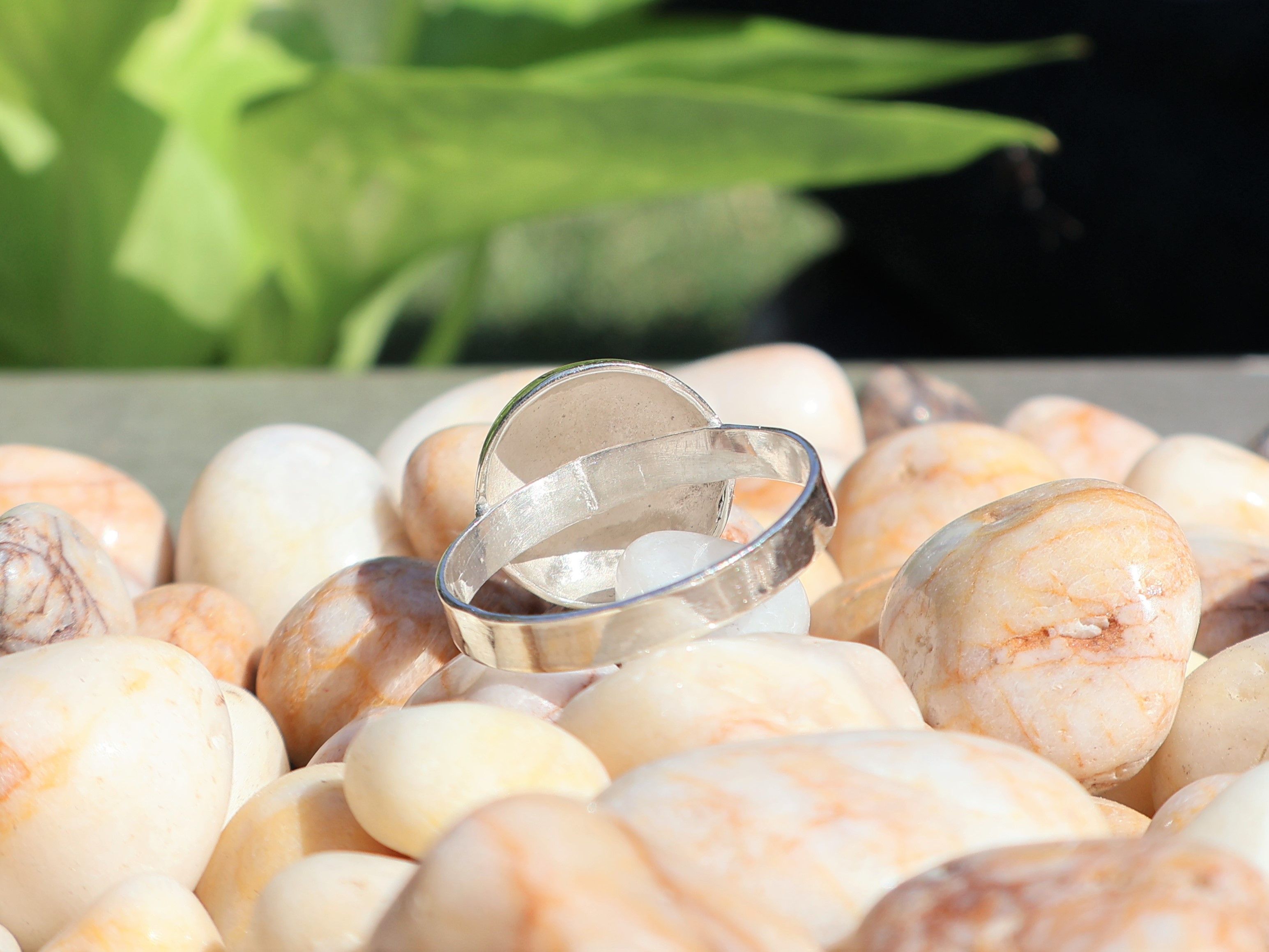 Handmade Half Round Ball Ring, 925 Sterling Silver, Handmade Ring, Size ONE SIZE - 5 Thumbnail