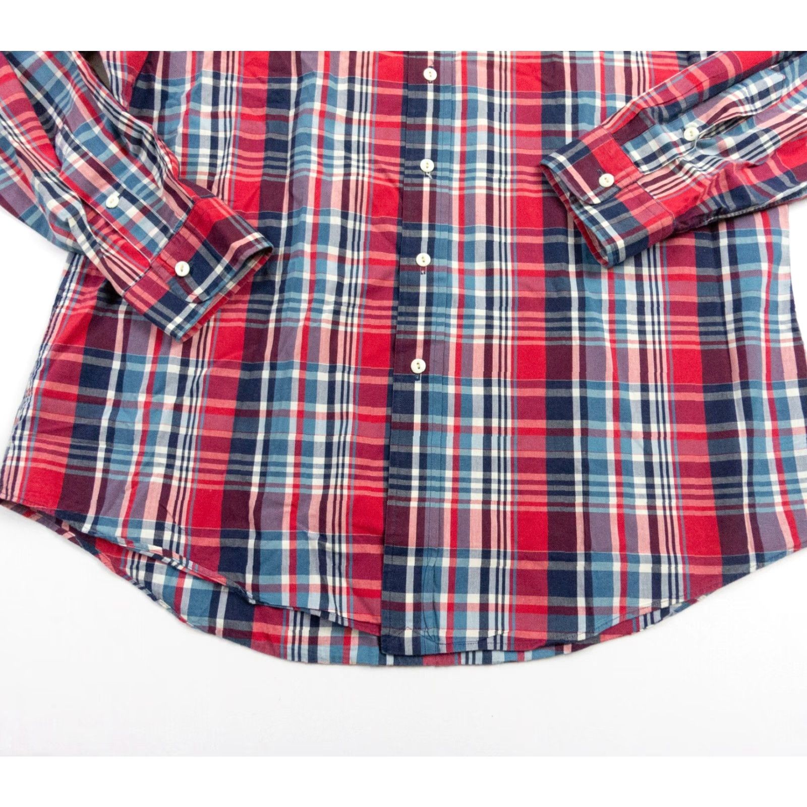 Ralph Lauren Ralph Lauren Button-Down Shirt Men XL Red Check Plaid Custom Fit Long Sleeve Button-Up Shirt - Preppy Style, Men’s XL Red Polo DLX? Size US XL / EU 56 / 4 - 4 Thumbnail