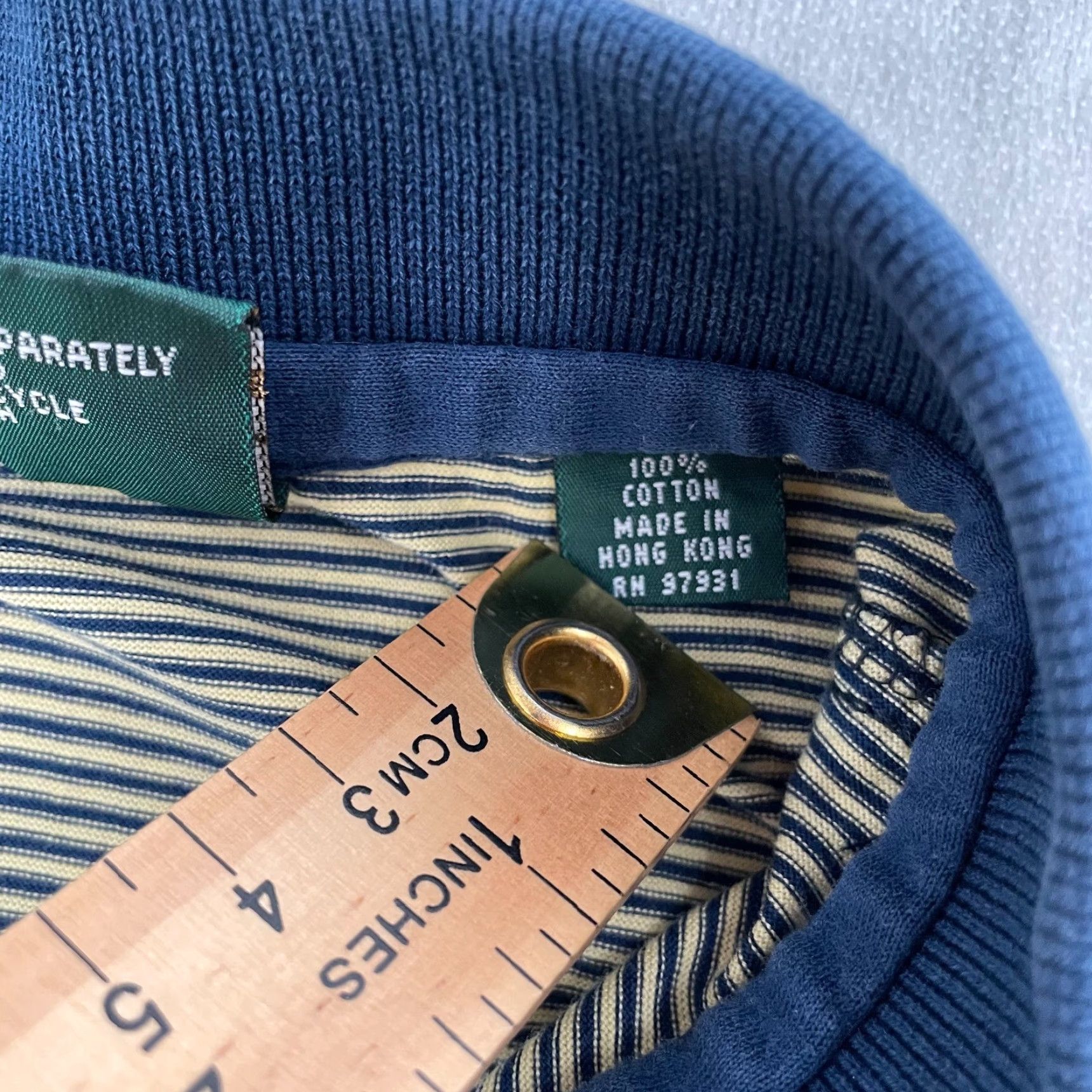 Vintage Masters Shirt Polo Adult XL Blue Striped Polo Augusta Nationals Men Size US XL / EU 56 / 4 - 7 Thumbnail