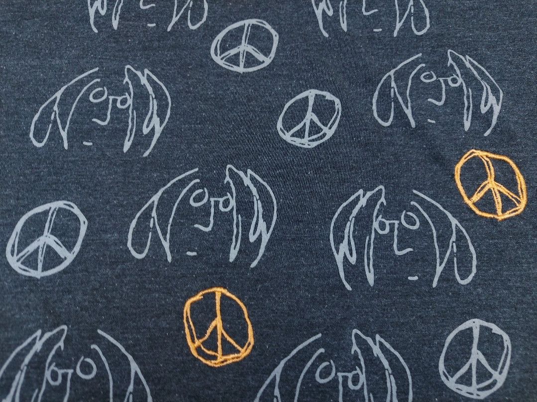 Band Tees Vintage 2008 John Lennon Yoko Ono Peace Embroidery TEE Size US M / EU 48-50 / 2 - 6 Thumbnail