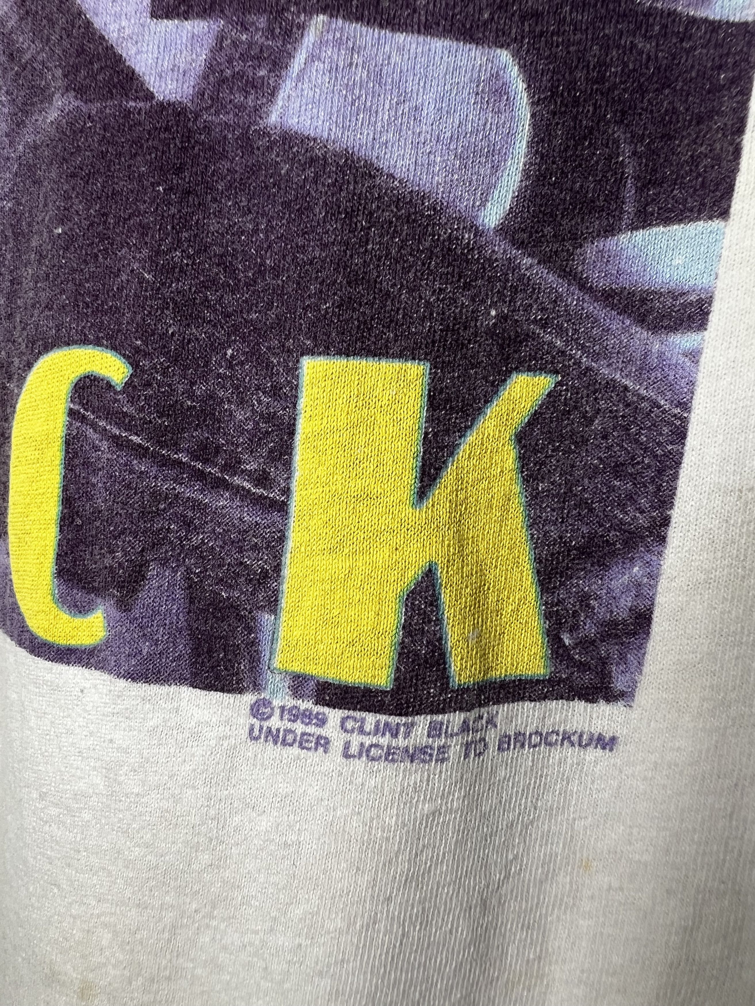 Vintage Vintage 1989's Clint Black Killin' Time '90 Tour T-Shirt Size US L / EU 52-54 / 3 - 3 Thumbnail