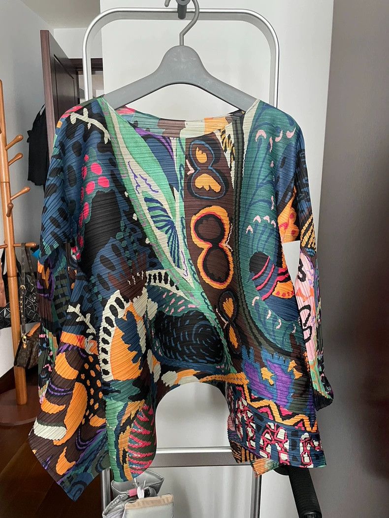 Issey Miyake Issey Miyake size:3 Colorful color-blocked long-sleeved sh Size XS / US 0-2 / IT 36-38 - 1 Thumbnail