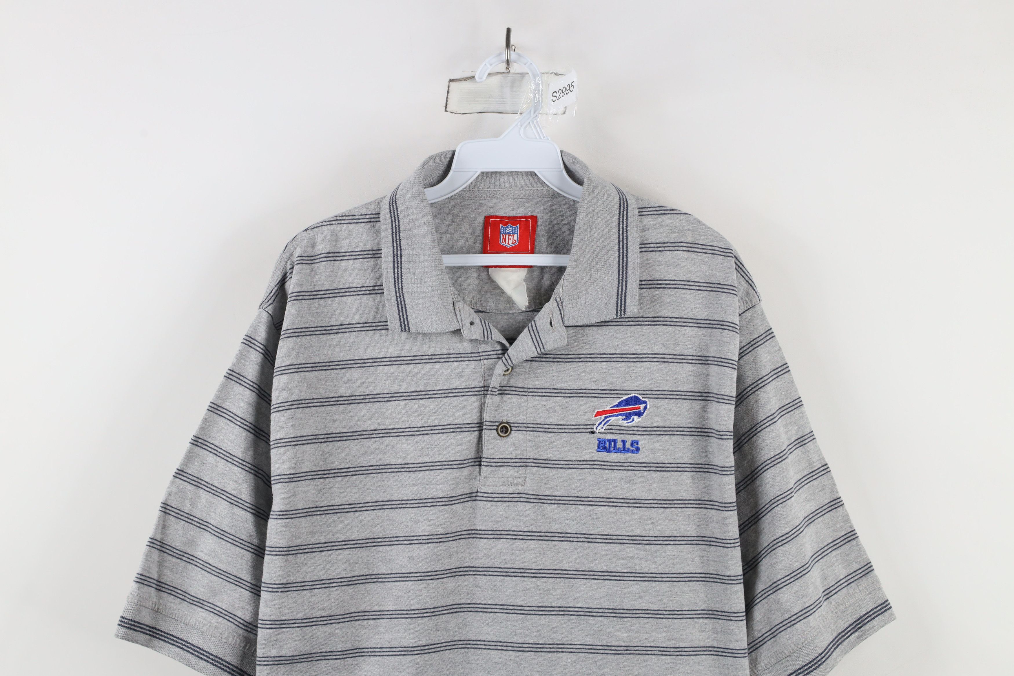 Vintage Vintage NFL Spell Out Buffalo Bills Football Polo Shirt Size US L / EU 52-54 / 3 - 2 Thumbnail