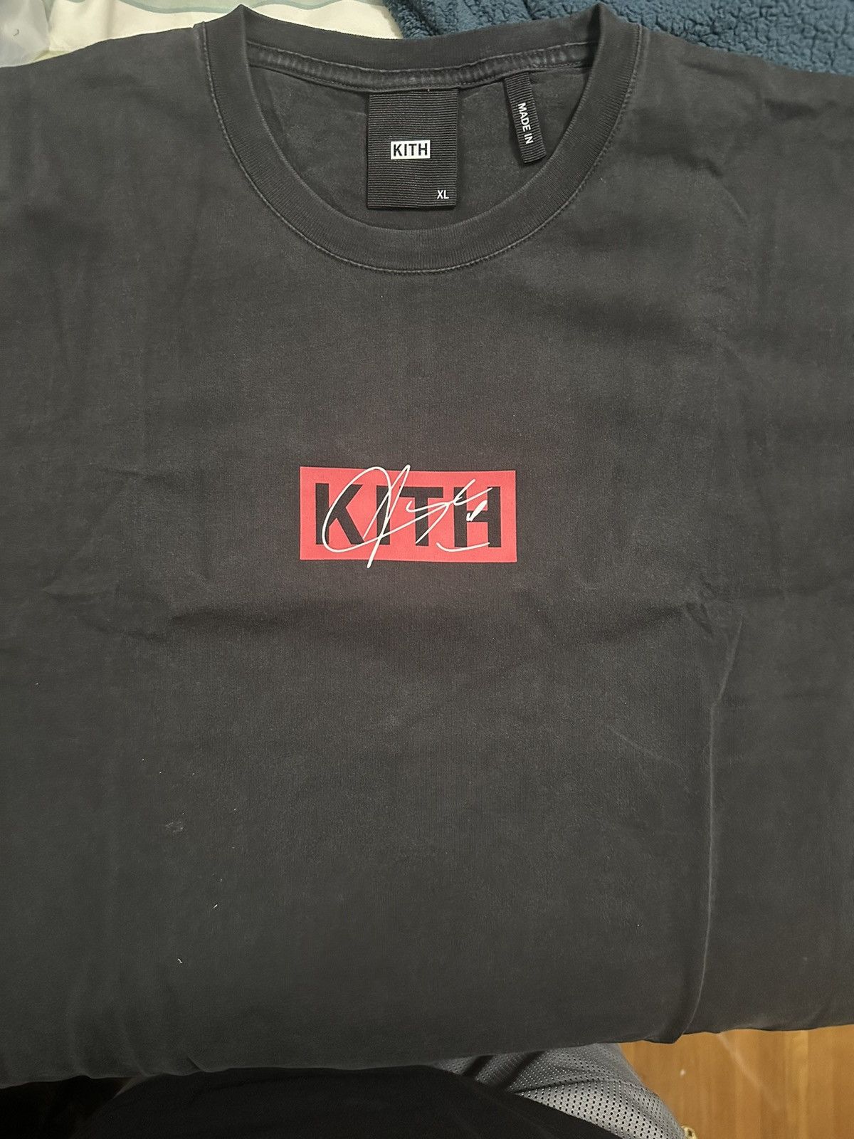 image of Kith Women Aaliyah Classic Logo Vintage Tee Black, Men's (Size XL)