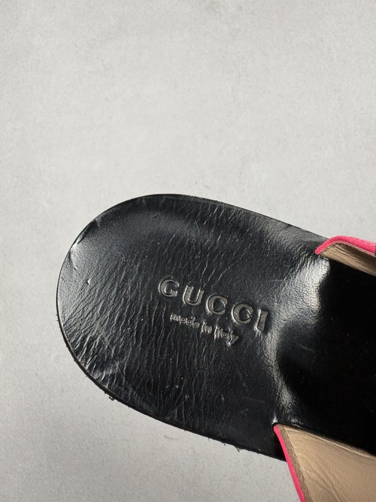 Gucci Gucci GG Marmont Thong Double G Leather Sandals Pink 36 Size US 6 / IT 36 - 16 Thumbnail