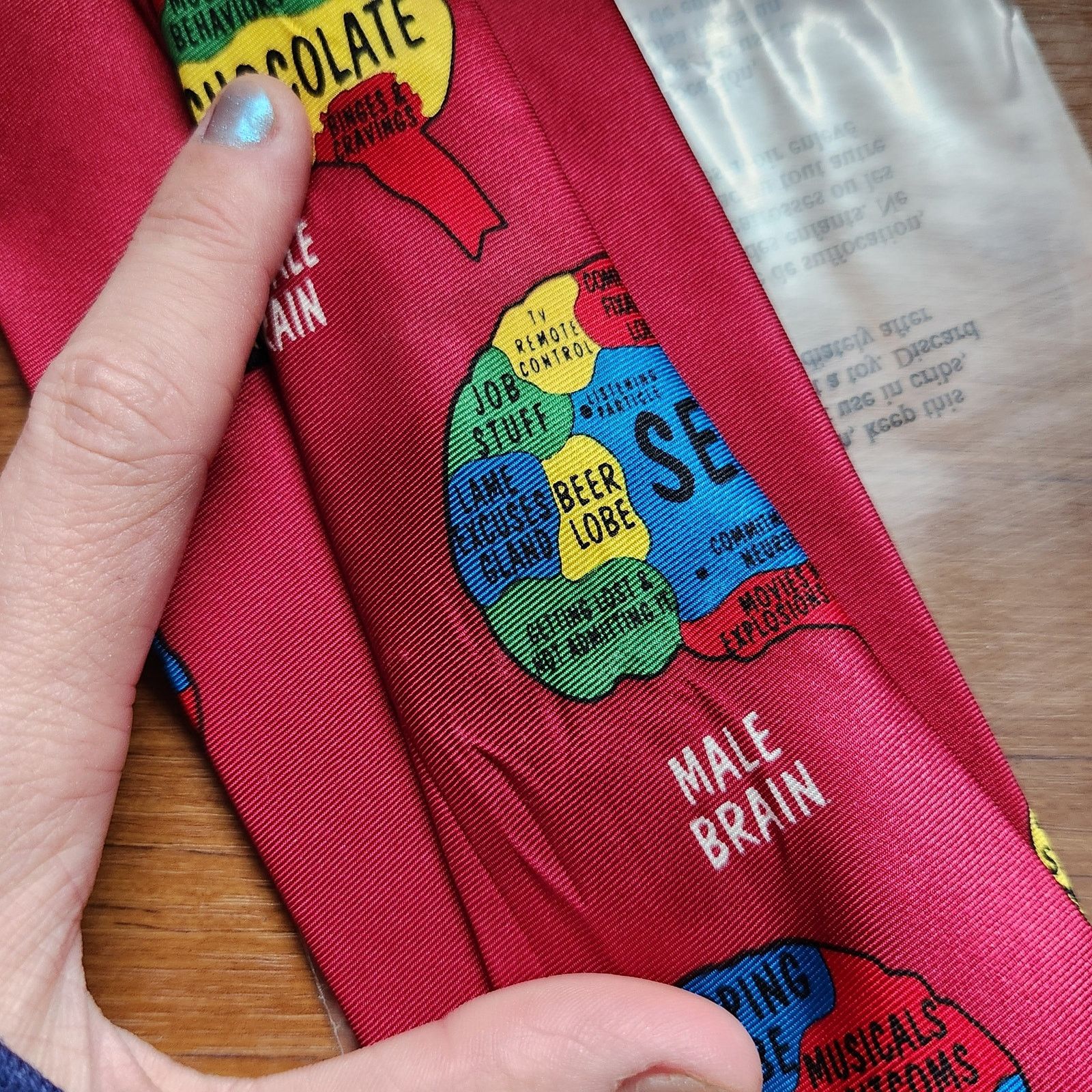 Vintage Vintage Novelty Tie Men's & Women's Brain Gender Sexes Silk Size ONE SIZE - 10 Thumbnail
