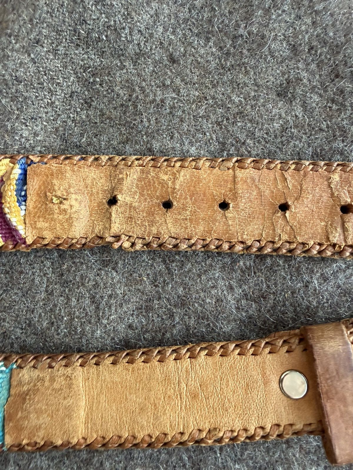 Other Vintage Native Americans Navajo Leather Belt Size ONE SIZE - 5 Thumbnail