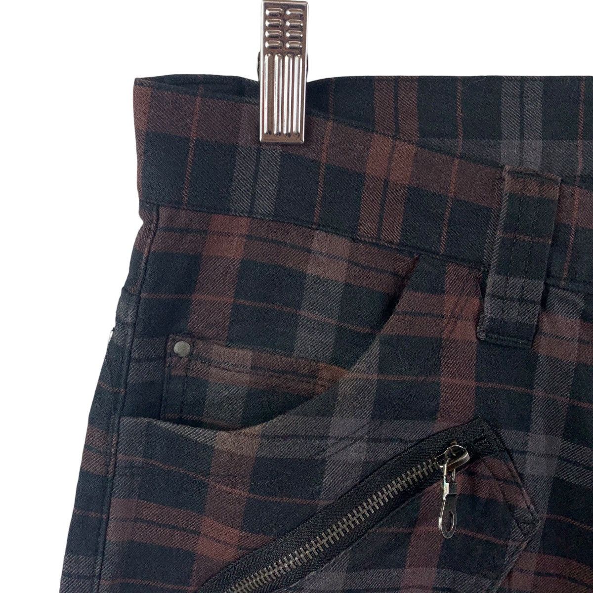 Japanese Brand × PPFM PPFM Curve multipocket checkered punk design jeans Size US 33 - 6 Thumbnail
