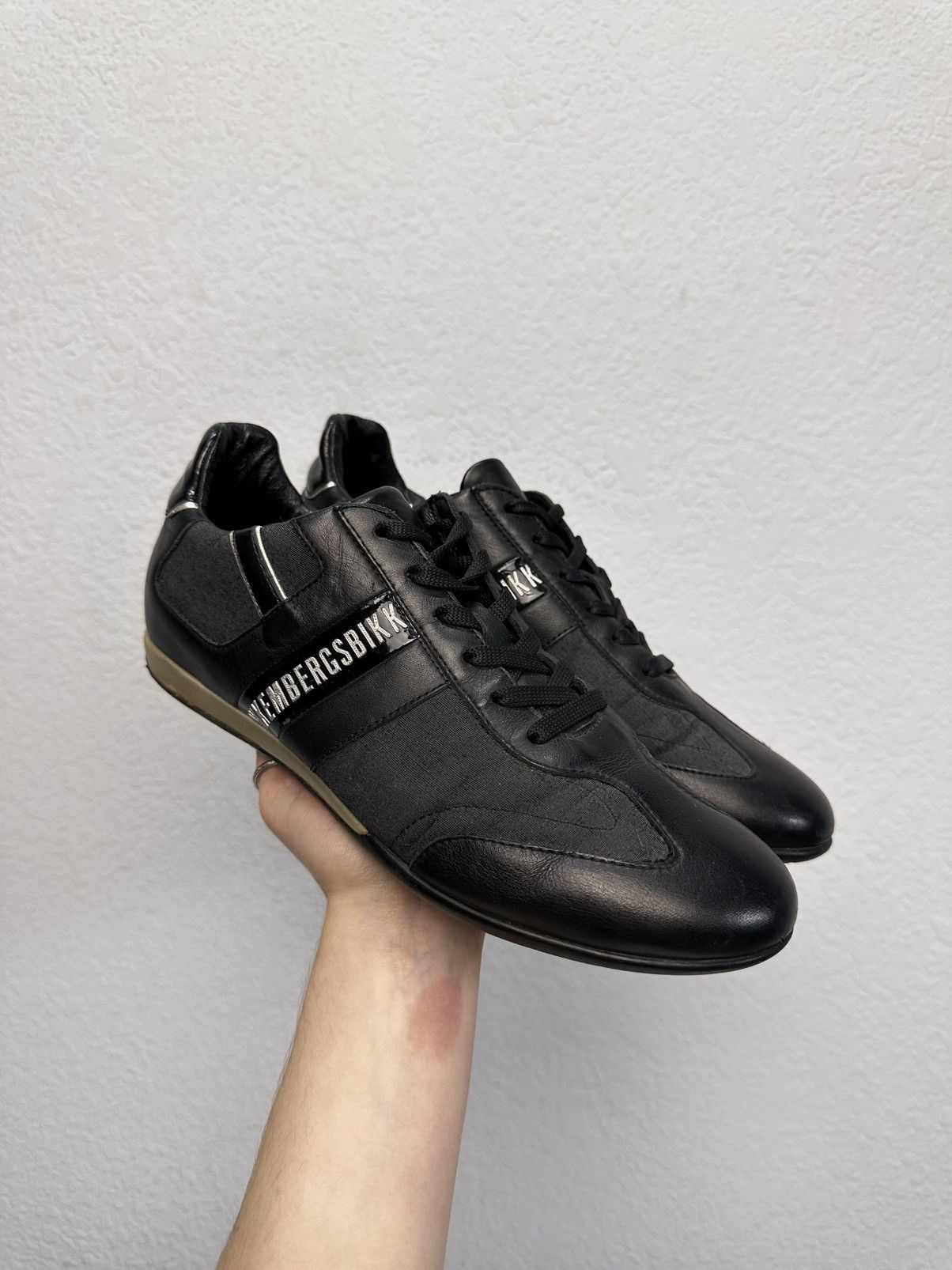 Dirk Bikkembergs Bikkembergs Black Leather Sneakers Minimal Sport Luxe Size US 7 / EU 40 - 9 Thumbnail