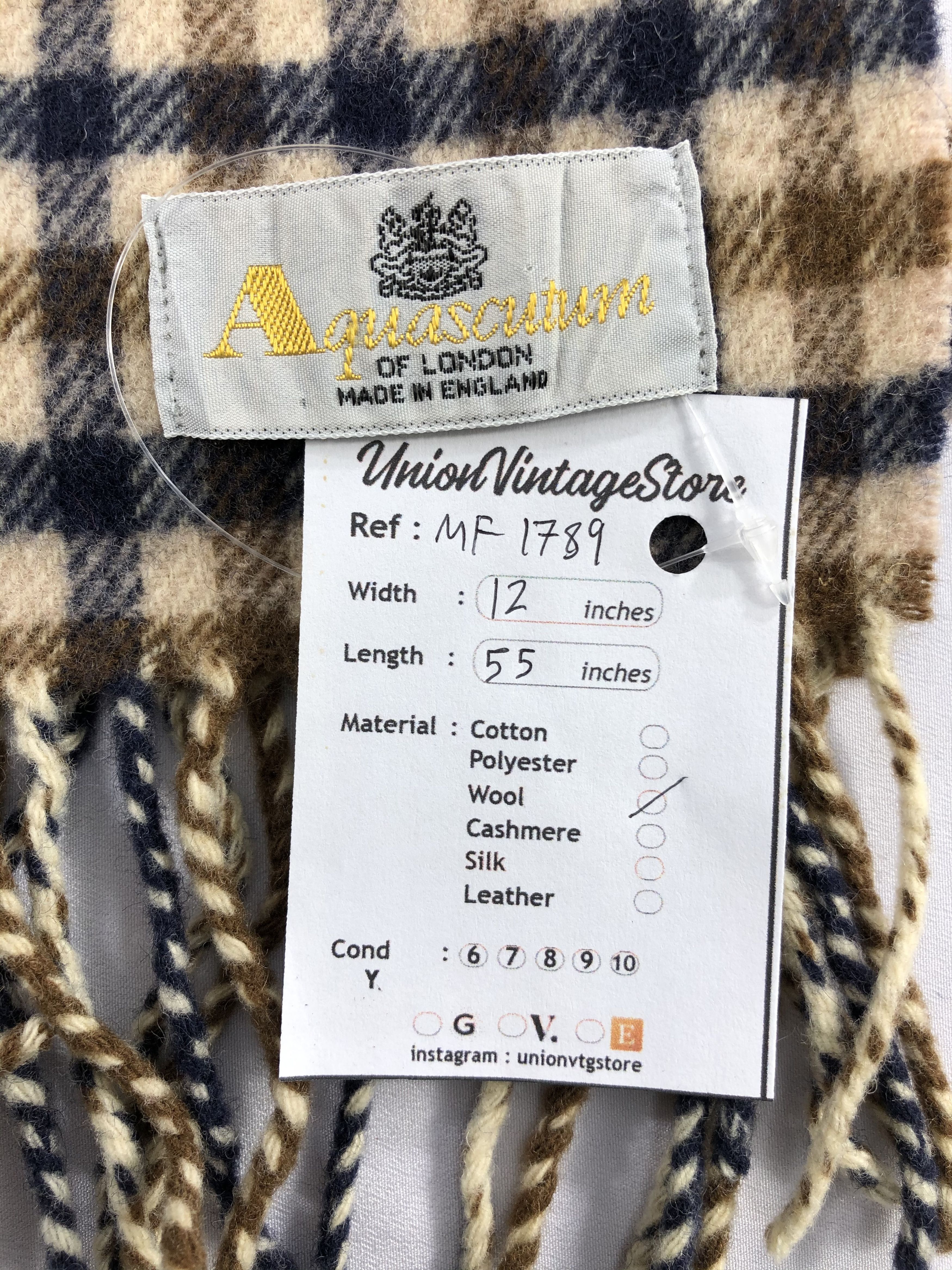 Aquascutum Vintage Aquascutum Scarf/Muffler/Neckwear MF1789 Size ONE SIZE - 6 Thumbnail
