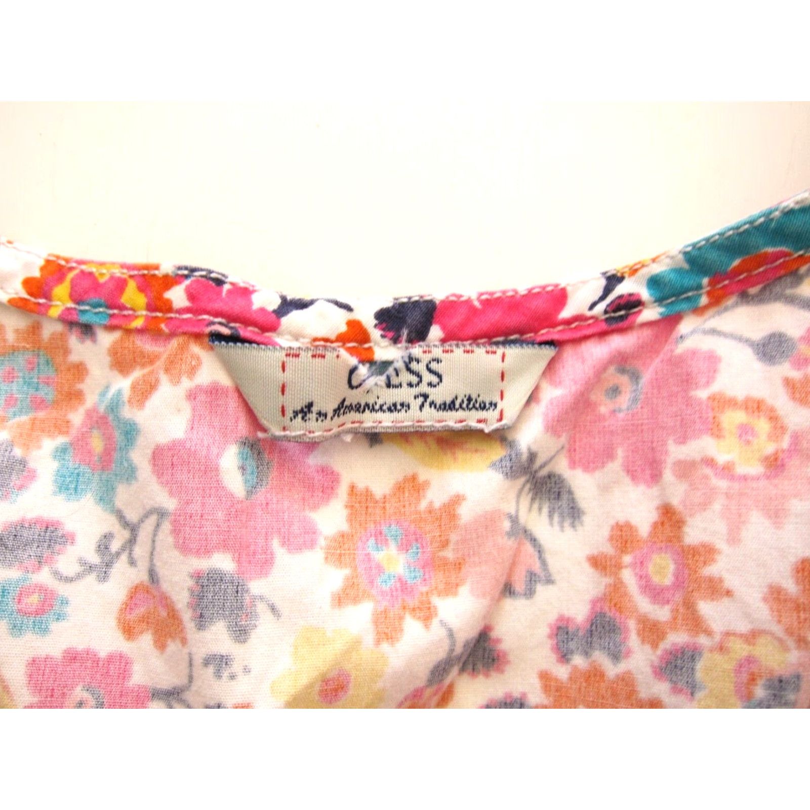 Guess VINTAGE Guess 100% Cotton Pink Blue Yellow Floral Tunic Tank Summer Sun Dress Medium Size M / US 6-8 / IT 42-44 - 4 Thumbnail