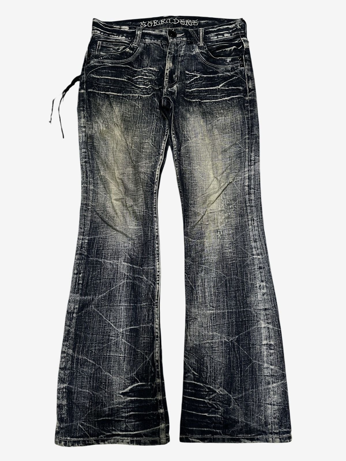 Japanese Brand 2000s Sorridere Mudwax Flare Distress 🎌💥 Size US 34 / EU 50 - 1 Thumbnail