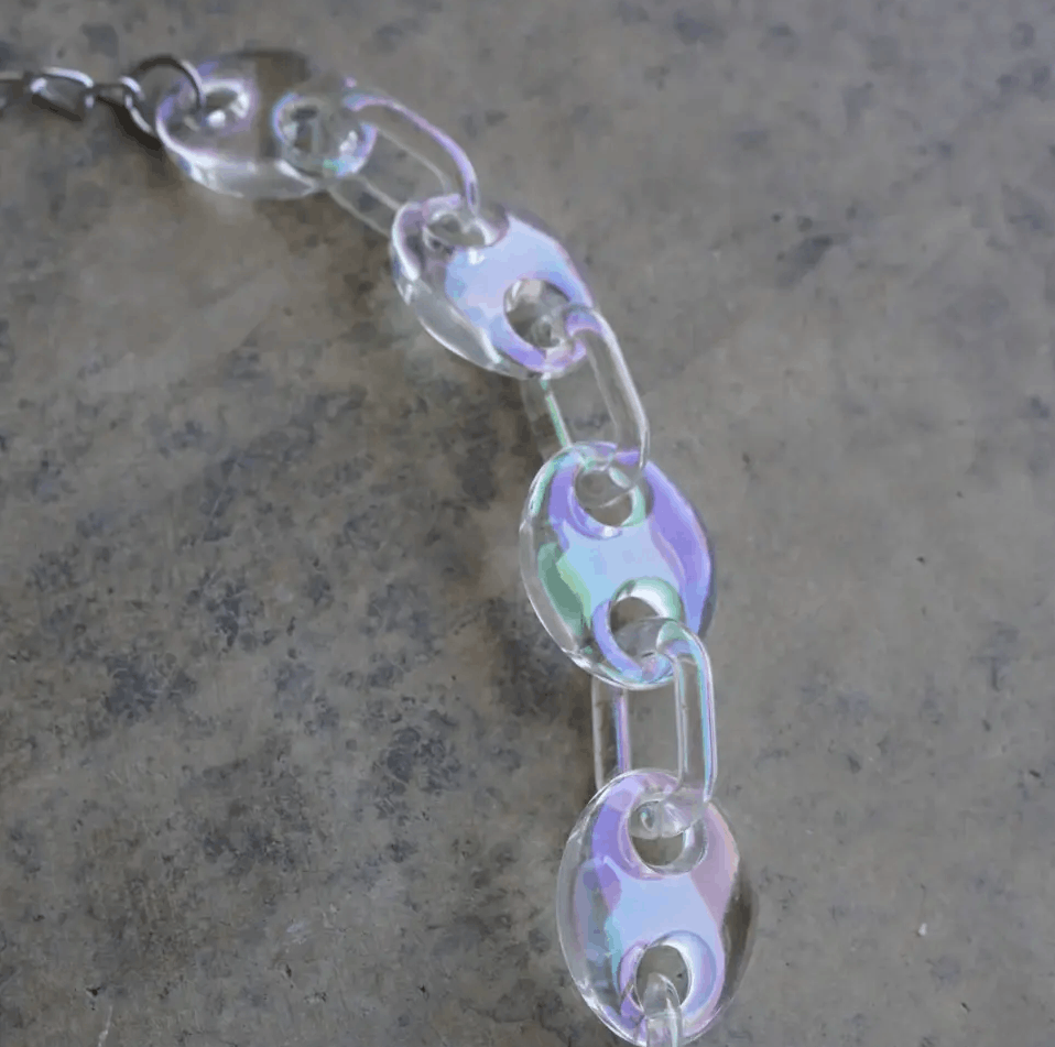 Japanese Brand X-Ray Clear Translucent Cross Necklace Chain Size ONE SIZE - 3 Thumbnail