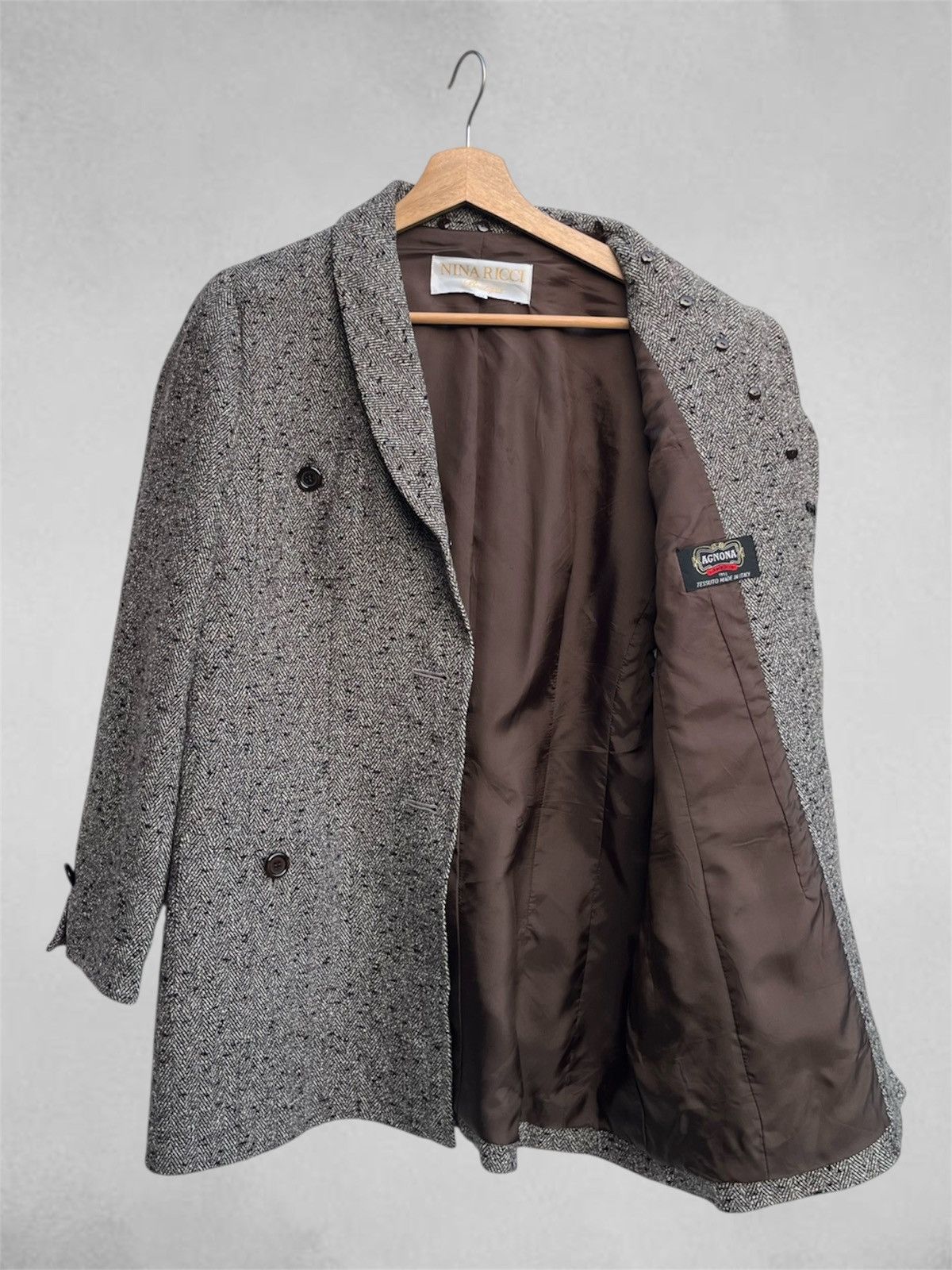 Nina Ricci Nina Ricci Cashmere Blend Herringbone Jacket Size M / US 6-8 / IT 42-44 - 2 Thumbnail