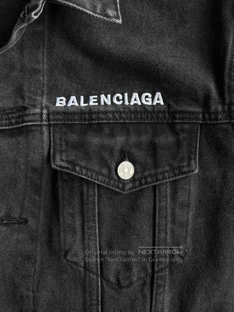 Balenciaga Balenciaga Black Denim Jacket, Size M Size US M / EU 48-50 / 2 - 4 Thumbnail
