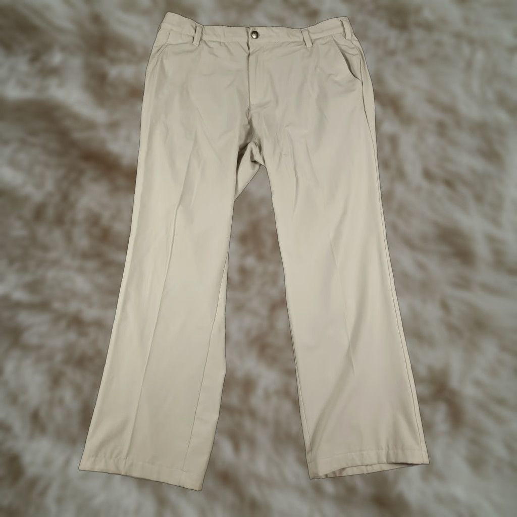Adidas Adidas Chino Pants Mens 36x30 Beige Flat Front Casual Golf Trousers Size US 36 / EU 52 - 1 Thumbnail