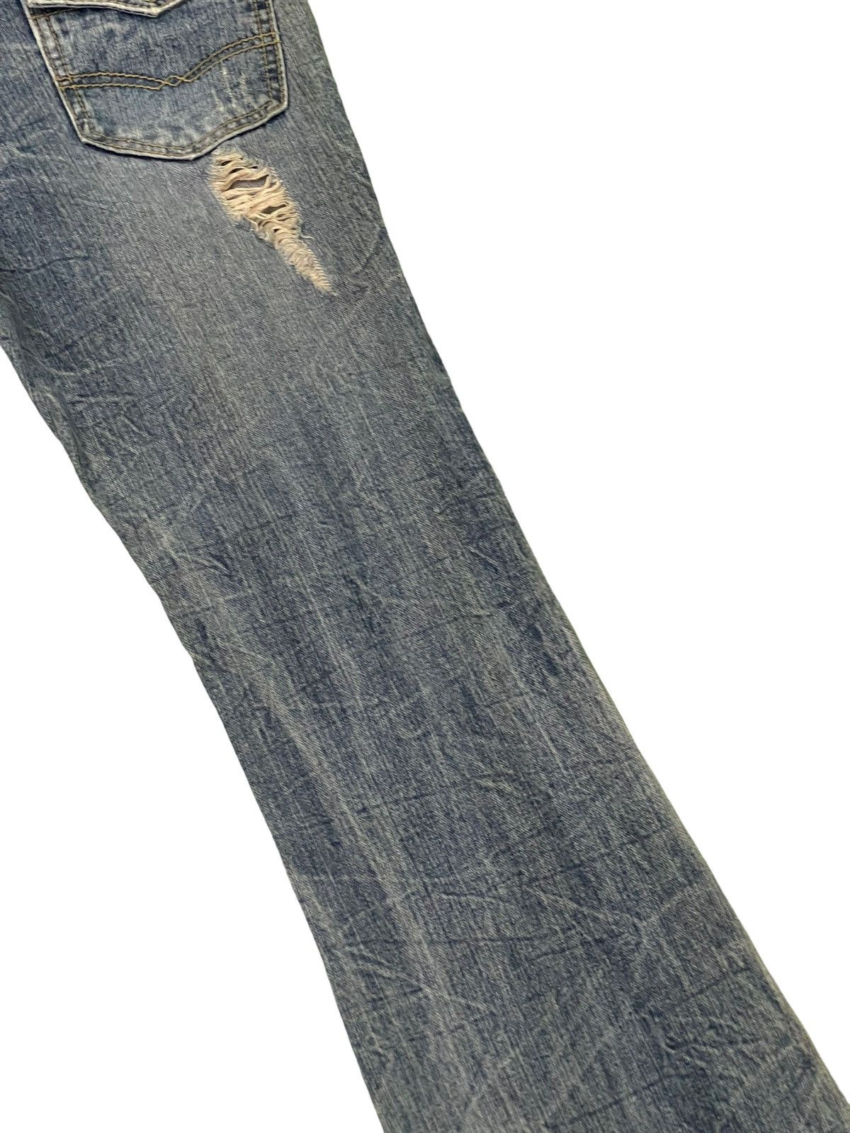 Japanese Brand Flare Jeans Colza Distress Low Rise Boot Cut 7🟦4 Size US 29 - 17 Thumbnail
