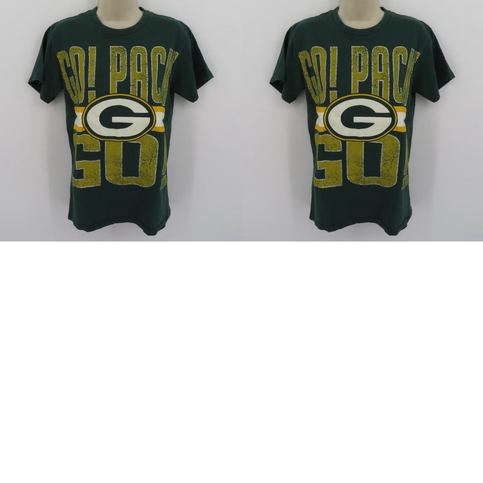 NFL NFL Unisex T-Shirt Shirt Go Pack Go Crew Neck Tee Green Bay Packers Small S (Adult) Womens?? Size S / US 4 / IT 40 - 8 Thumbnail