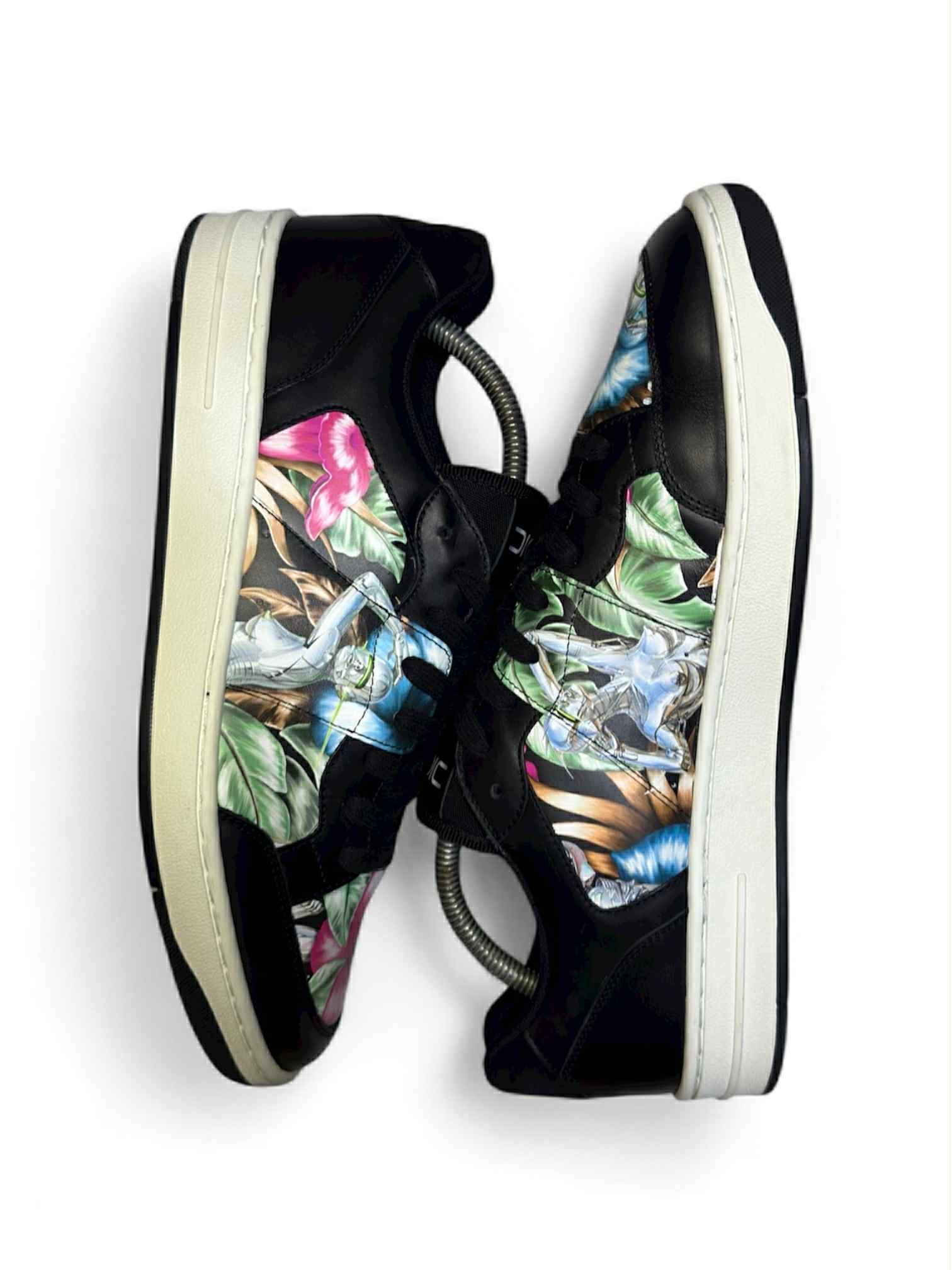 Dior Dior B02 Sorayama Black Hawaii Leather Low Trainers Men's Size US 10 / EU 43 - 3 Thumbnail