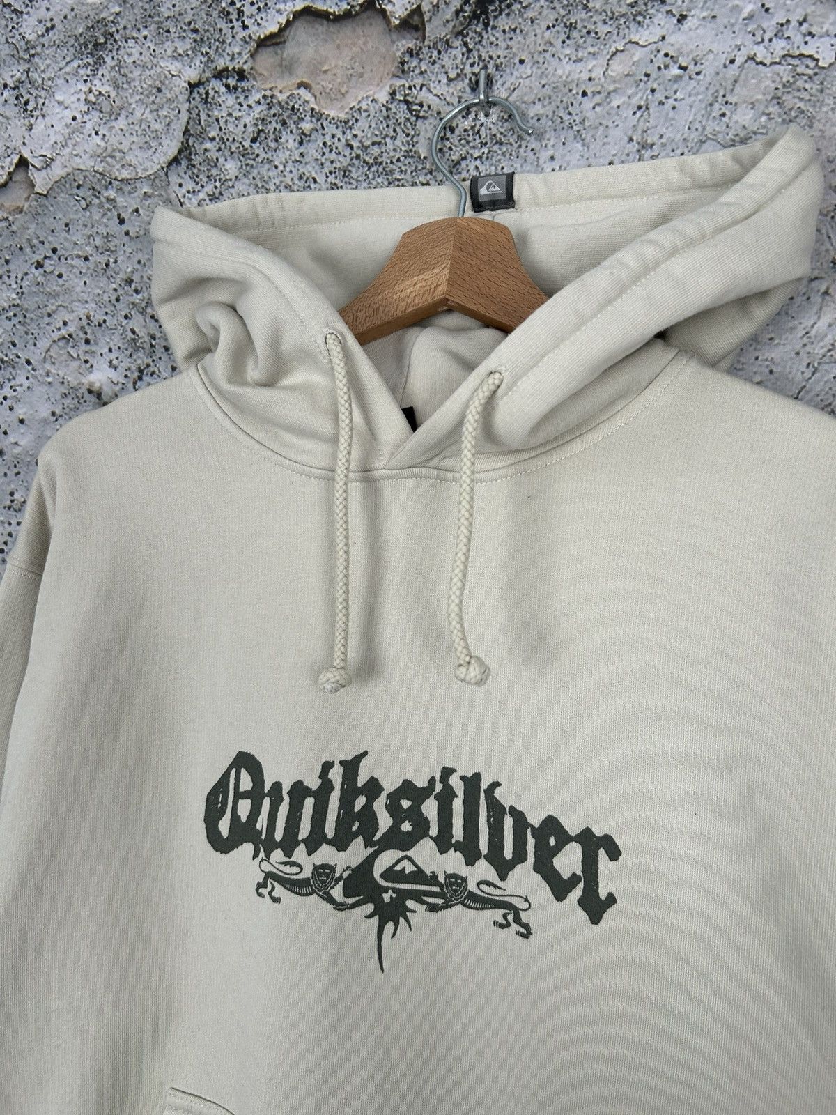 Quiksilver Vintage Quiksilver Beige Hoodie Surf Style Skate 90s Baggy Size US S / EU 44-46 / 1 - 3 Thumbnail