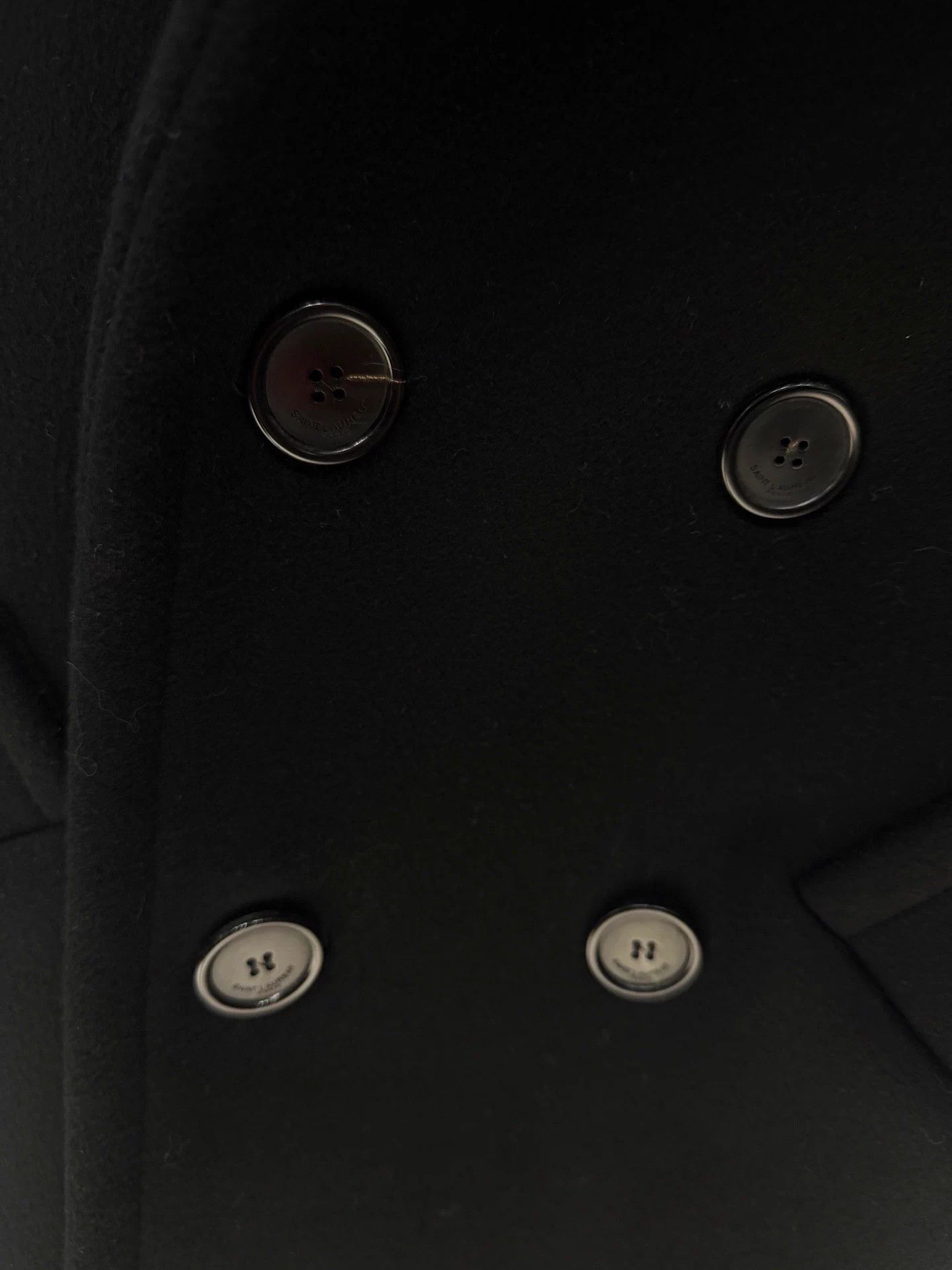 Saint Laurent Paris SLP Classic Double-Breasted Pea Wool Coat FR36 New Size XS / US 0-2 / IT 36-38 - 3 Thumbnail