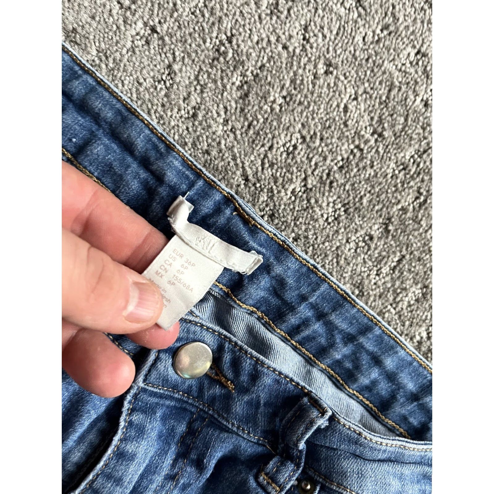 H&M VINTAGE H&M Skinny Low Waist Ankle Jeans Womens Size 6P Blue Cotton Blend 29 Inseam Zippered Ankle Zip Size 28" / US 6 / IT 42 - 5 Thumbnail