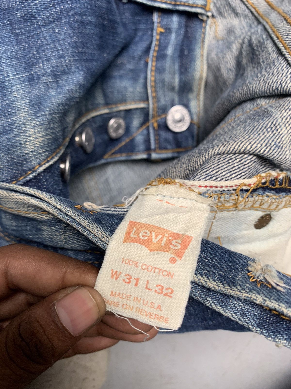 Levi's Vintage Levi’s salvage big E 501 denim Size US 30 / EU 46 - 7 Thumbnail