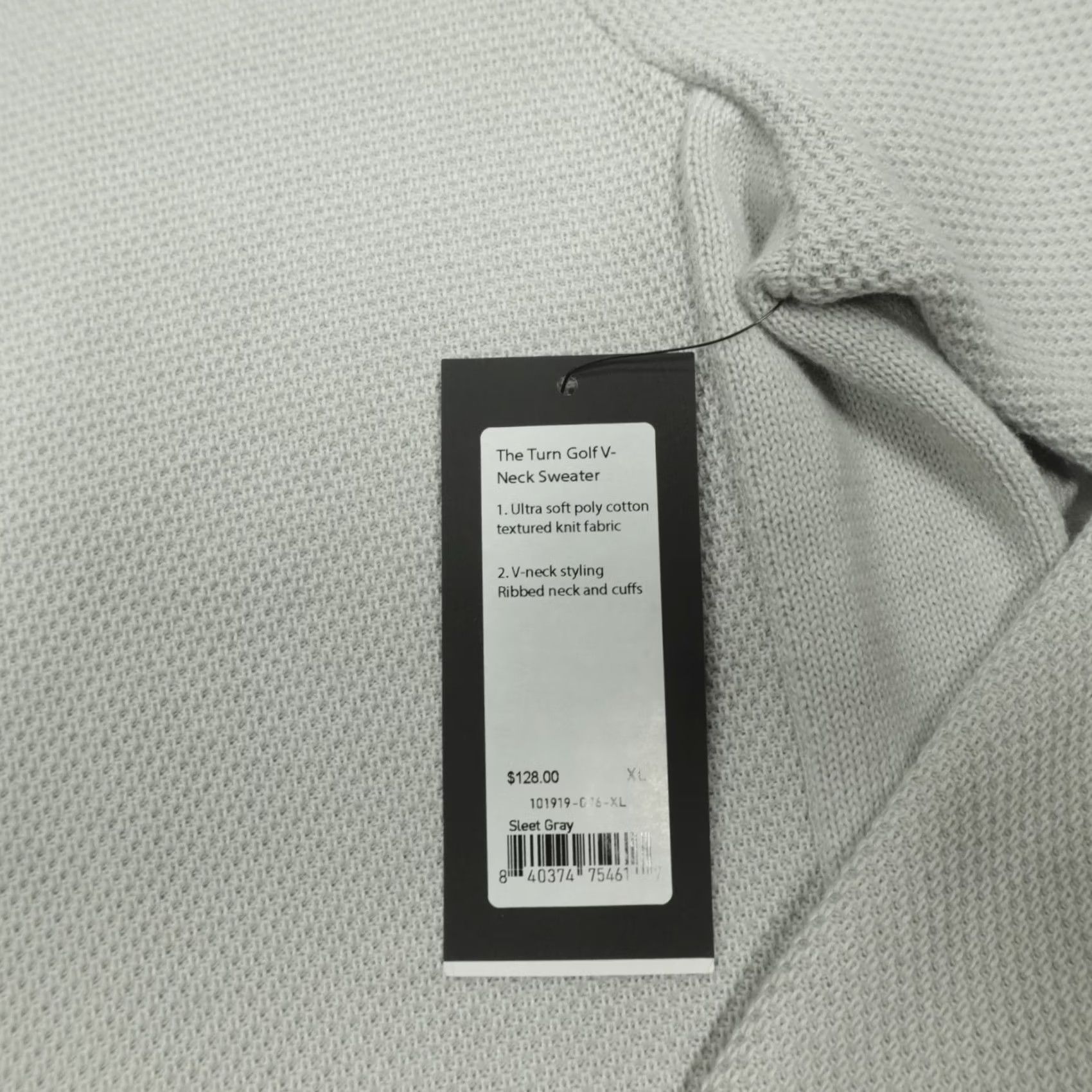 Rhone Rhone The Turn Golf V-Neck Sweater XL Sleet Gray Solid Knit Pullover Mens Regular Size Large? Size US XL / EU 56 / 4 - 2 Thumbnail