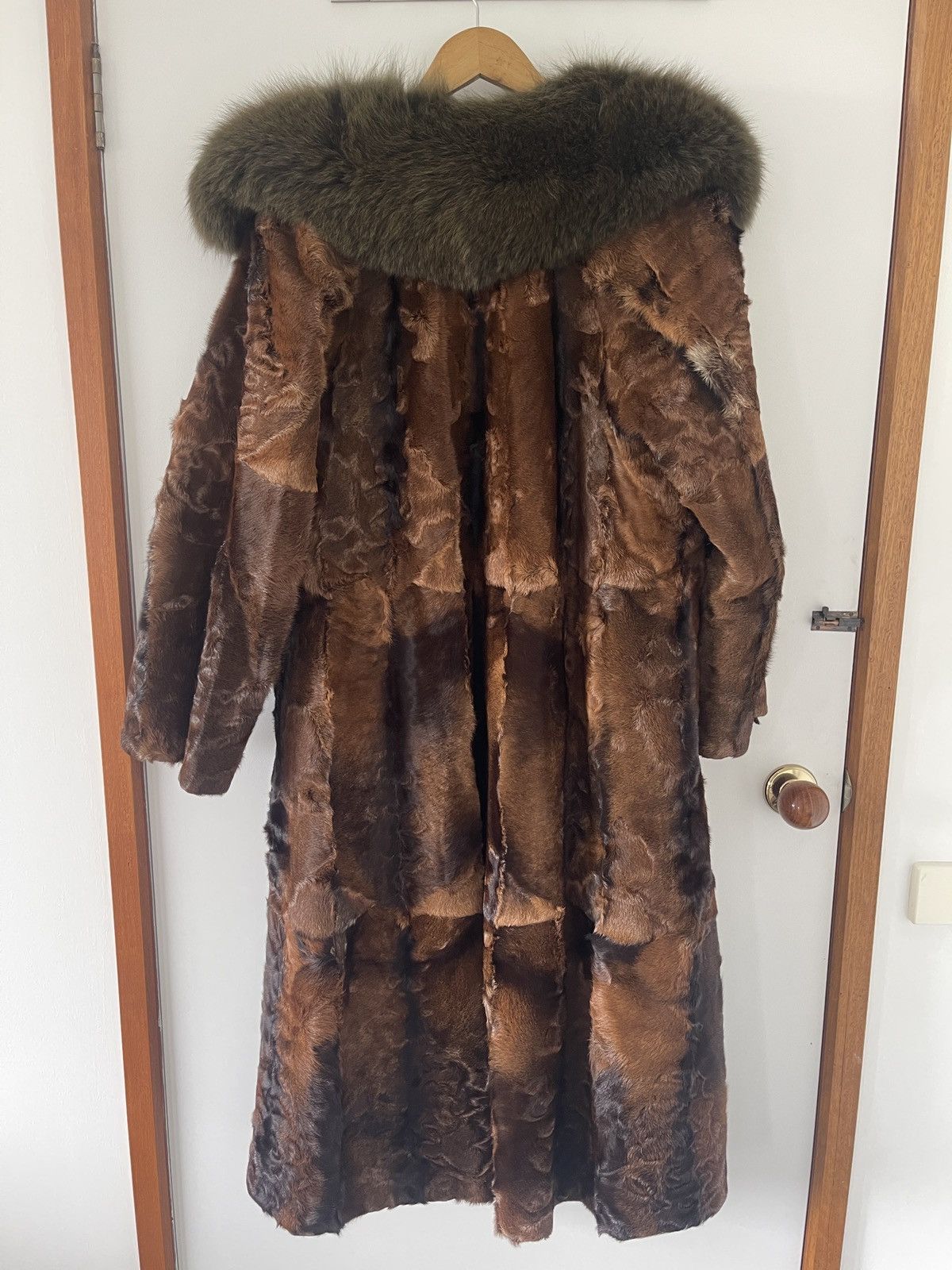 Vintage Vintage Cow Hide and Fox Fur Coat in Brown and Green Size M / US 6-8 / IT 42-44 - 8 Thumbnail